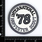 1978 International Harvester Scout Embroidered Patch Ivory dark Gray Iron sew-on