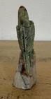 Hand Carved Stone Parrot On Base 3 Inches Tall