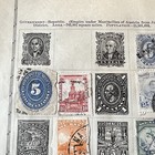 Mexico Stamps On Vintage Antique Album Page Historical Figures  Fiscal And More