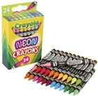  combo  Crayola Neon 24 Crayons   Crayon Clear Containers Hot Hot Hot Trend     