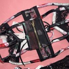 Victoria s Secret Atelier M l Caged Cincher Corset Black Roses Red Floral Silk