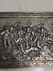 German 800 Solid Silver Large Box Repousse Angel s Very Fine Example Entourage1