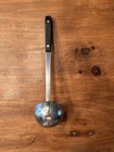 Vintage Ekco Flint Arrowhead Stainless Vanadium Soup Ladle     Black Handle Mcm