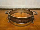 Silver Plate Casserole Dish Holder  9  Vintage Footed Round Carrier  Raimond