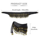 Belly Dance Hip Scarf With 128 Gold Coins  Belly Dancer Belt Scarf Skirt For    