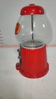 Jelly Belly Red Gumball Machine 9    Glass And Metal Dispenser     Works Great  