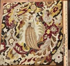 Antique French Aubusson Style Needlepoint Tapestry Handmade Wool Panel 16   x16   