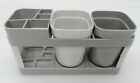 Toothbrush Stand Holder Toothpaste Stand Holder With Two Cups Bathroom Storage