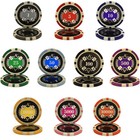 Mrc Poker 1000pc 14g Ace Casino Clay Poker Chips Set Acrylic Case