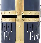 Medieval Warrior Templar Brass Crusader Helmet Knights Helmet   Wearable