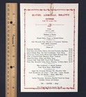 Vtg Hotel Admiral Beatty Dinner Menu July 3  1953 St  John New Brunswick  Canada