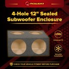 Qpower Quad 4 Hole 12 Inch Sealed Divided Speaker Box Subwoofer Enclosure