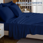 Full Flat Sheets Only  6 Pack Bulk Top Sheets For Massage Table  Home  Dorm Bed