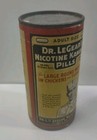 Vintage Dr Legear s Nicotine Kamala Pills Paper Label Poultry Advertising Can 