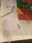 Nearly Complete Hand-stitched Needlepoint Tuscan Landscape Canvas Sky Unstitched