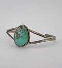 Vintage Navajo Sterling Silver Blue Kingman Twist Women s Cuff Bracelet