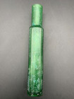 Antique 1800s Emerald Green Glass Bottle Rainbow Iridescent Snorkeling Find 8 5 