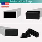   2 Inch 2x2 Square Tube End Cap Plastic Plugs 12 Pack  2 Inch 2x2 Square Tubing
