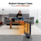 Portable Oscillating Space Heater - Halogen Infrared Electric  Adjustable Tilt 