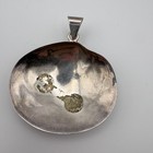 Sterling Silver 925 Mexico Taxco Large Sea Shell Pendant Modernist 2 23in 19 93g