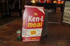 Rare 1950s Ken-l Ration Dog Food Meal Dealer Sign Pet Store Vet Red Gas Oil