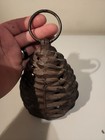 Vintage Cast Iron Lantern Pinecone Tea Light Candle Holder With Handle