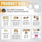 109pcs Brass Dot Air Brake Line Fittings Assortment For Trucks