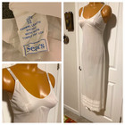 Vtg 1970 s Sears  the Doesn t Slip  Snow White W  Lace Formal Full Slip Sz 32 Xs