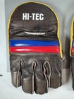 Hi-tec Vintage Cricket Batting Gloves Leather     Used     Red Blue Brown