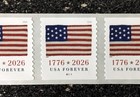 2026usa Forever Us 1776 Flag - Pnc Plate   b1111  Coil Strip Of 9 Bca Spaces