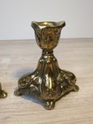 Vintage Ornate Hollywood Regency Candle Stick Holder Brass Set Of 2