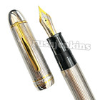 Montblanc Meisterst  ck 149 Fountain Pen Silver Pinstripe Collector W  Box