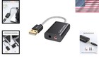 Usb Audio Adapter Sound Card W  3 5mm Jack For Mic   Headphone
