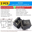 2pcs Black On off Rocker Switch 250v Ac 16 Amp 125v 20a Dpst 4 Lug Legs