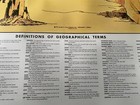 Vintage Crams Pull-down Geographical Terms School Map 