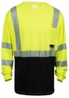5 Pack Of Class 3 Hi Vis Reflective Safety Shirt Black Bottom Long Sleeve Ansi