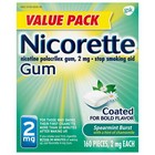  2 Pack  Nicorette Nicotine Gum  Stop Smoking Aids 2 Mg Spearmint Burst 160count