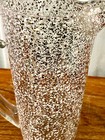 Vintage Mid Century Gold   White Speckled Glass Cocktail Pitcher