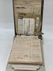 Bates List Finder Vintage  Cavalier Metal  White Leather Gold Used Unique Button