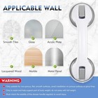 2 Pack Shower Grab Bar 12  Shower Suction Bar Handle Bathroom Safety Grip Handle