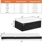 3-inch Folding Mattress  Tri Fold Memory Foam Mattress With Washable Cover