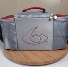 6 Pack Fitness Red Grey Meal Prep Bag Cooler Lunch Box Containers   Gel Packs