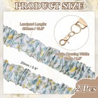 Scrunchie Teacher Lanyards  2 Pack Id Holder  Blue Yellow Gold