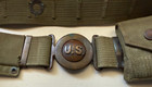 Pre-wwi Us Artillery Unit Mills Garrison Belt W  4 Eagle Snap Ammo Pouches