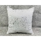 Modern Metallic Silver Gray Print Abstract Art Square Throw Pillow Decorative