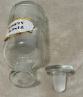 Vintage Glass Apothecary Bottle  Pharmacy  Jar W  Stopper - Label  Tinct  Aloes