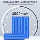 4 Pack 3 7 Volt 18650 Rechargeable Battery  3000mah Battery  flat Top lithium