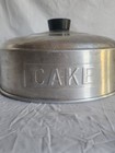 Vintage Kromex Aluminum Cake Cover Saver Lid Embossed Mid Century 1950s Retro