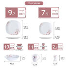 Veweet Annie Dinnerware Set 20 Pc Porcelain White Plates Bowl Set Service For 4