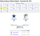 1978 Nfl Week 10 - Cowboys Vs Dolphins Football Landry Shula Game Radio Audio Cd